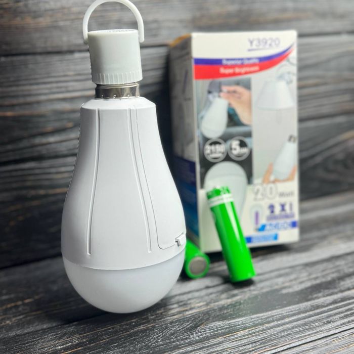 ‼️Аварійна Лампочка 30W + Тайпси Tipe-C аккумуляторна на 3 акб 18650