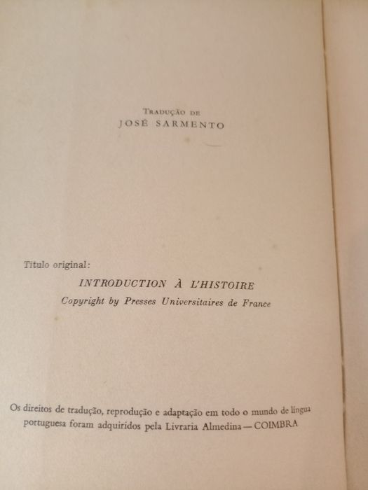 Livro Introdução a história