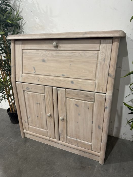 Fajny sosnowy sekretarzyk masyw bielony komoda super stan dowóz wysyłk