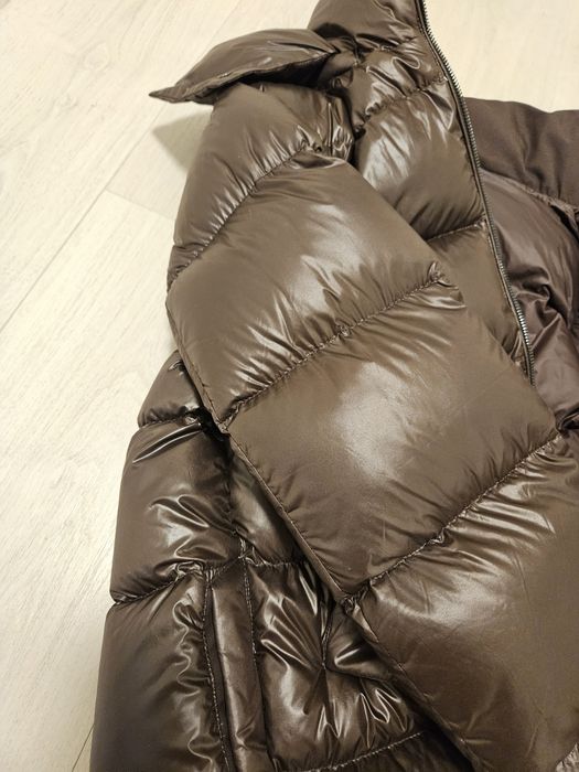 Пуховик massimo dutti xs шоколадний