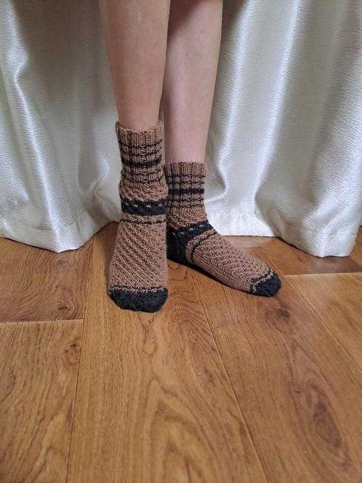 Вязаные носки, теплые