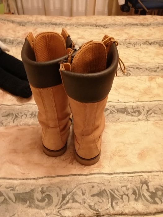 Bota Cano médio imitação camel