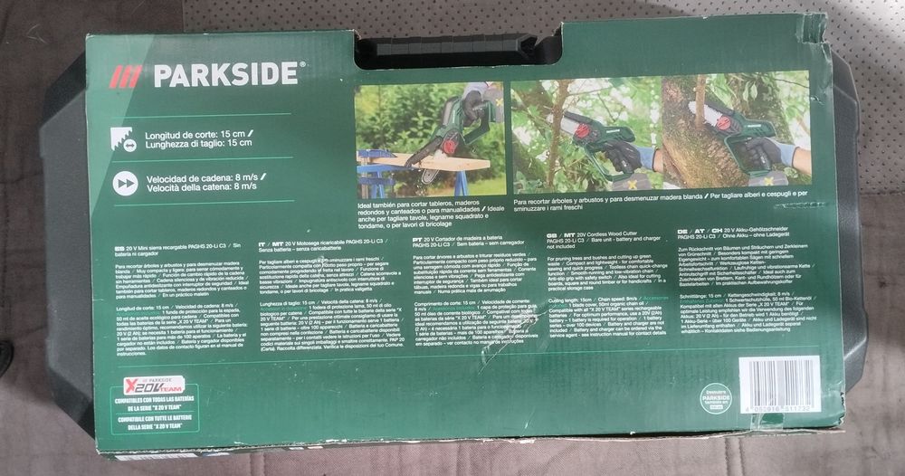Cortador de madeira / Miini serra a bateria 20V Parkside