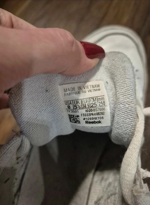 Trampki sneakersy Reebok Classic białe r. 38.5