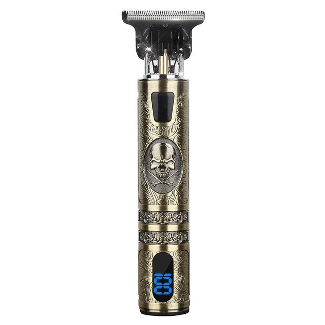 Máquina de cabelo estilo vintage t9 com LCD SELADO