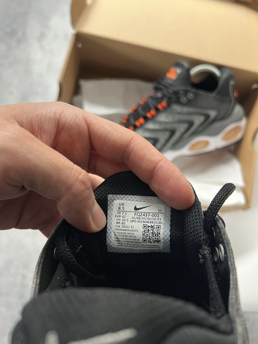 Оригінал! Nike Air Max TW NN Grey/Black/Orange, 42: (26,5 см) Як Нові!