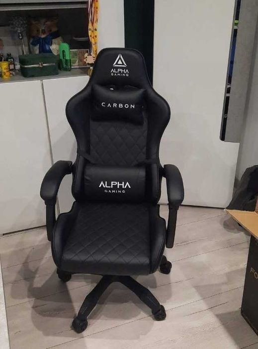 NOWY Materiałowy Fotel Gamingowy Obrotowy Ergonomiczny Biurowy Krzesło