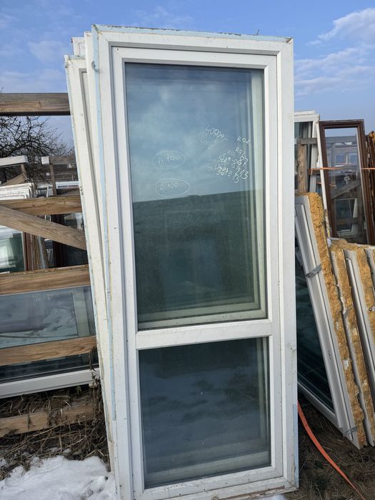 4x okno plastikowe tarasowe balkonowe 87x213 ogrod zimowy transport