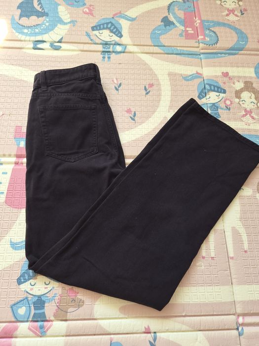 Spodnie z szerokimi nogawkami H&M XS czarne