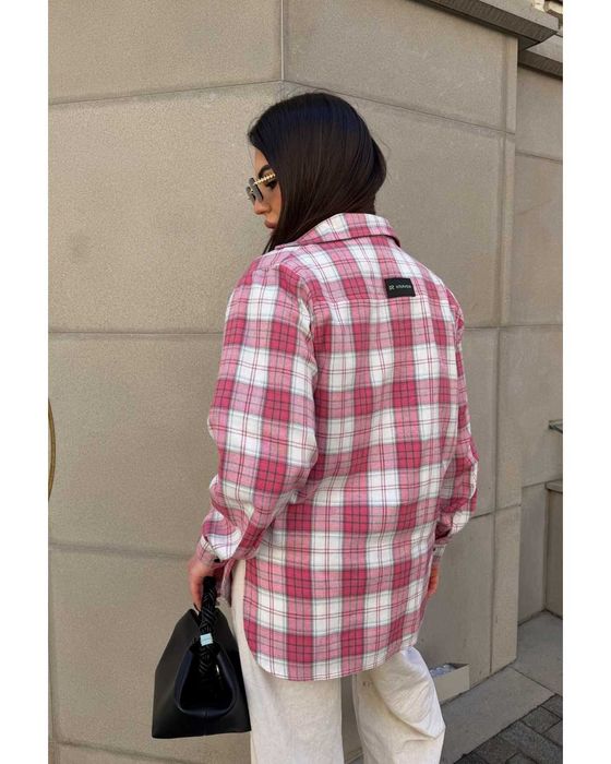 Koszula flanelowa damska w kratę oversize XS/S/M HIT 2026