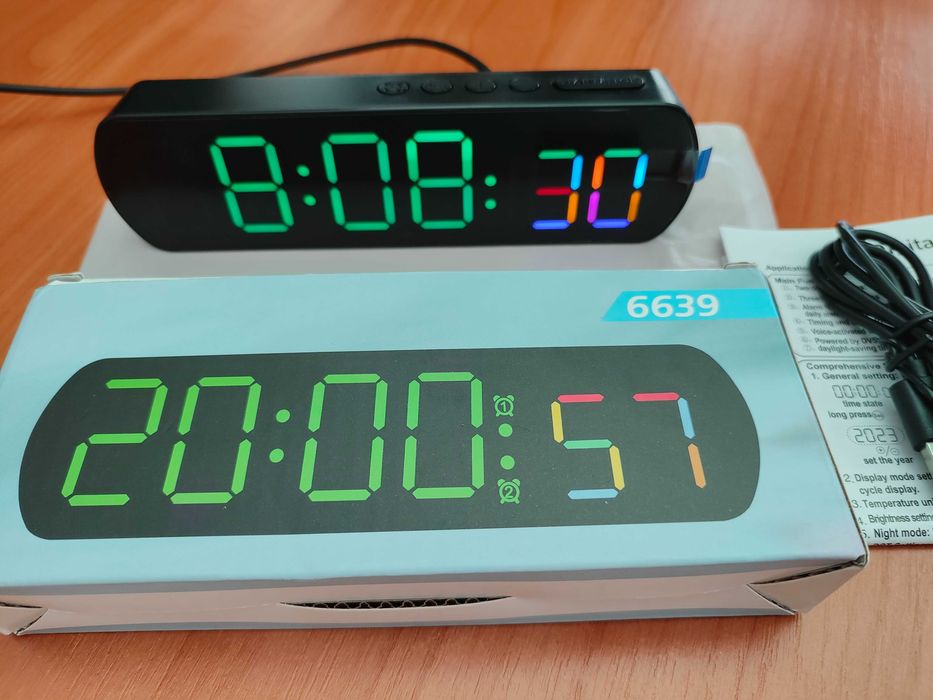 LED часы (варианты) дата будильник термометр электронный настольный