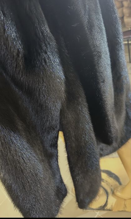 Рр 46.  Норковая шуба ‘ черный халат’ Италия