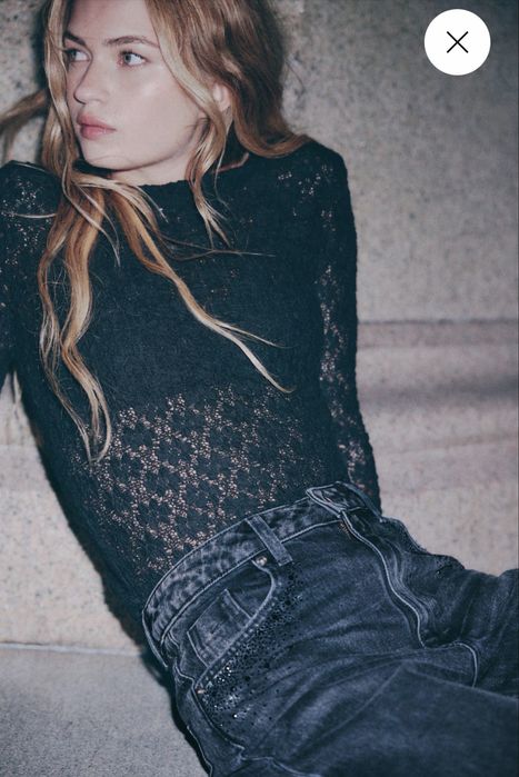 Нові темно-сірі джинси wide leg H&M з камінчиками