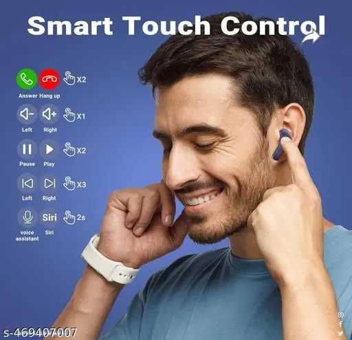 Auricular Bluetooth 5.3 – Fones de Ouvido Sem Fio