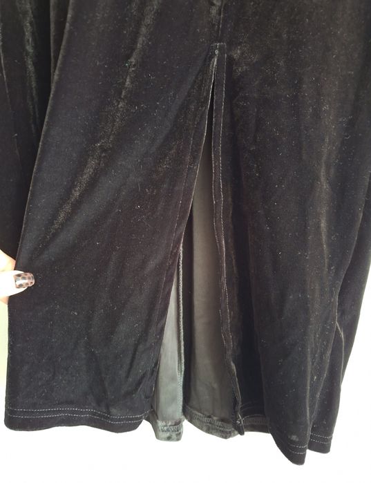 Sukienka welurowa czarna Halloween/Andrzejki/Sylwester