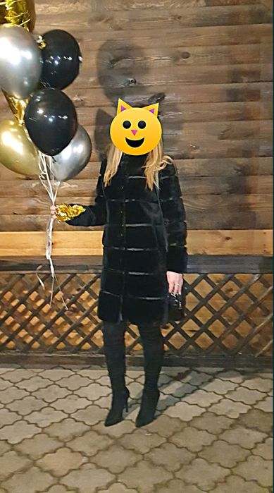 Натуральная шуба Мутон+Норка