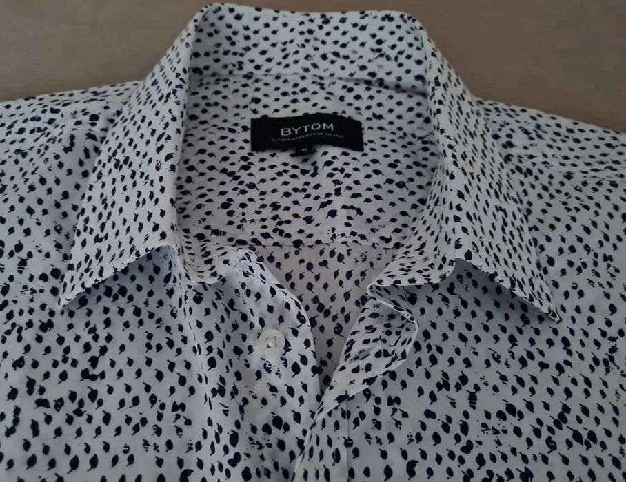 NOWA Koszula męska BYTOM wyszczuplona 41/176-182 długi rękaw BIAŁA