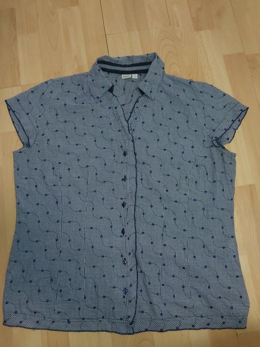 Elegancka bluzka damska granat r 46 48 piękna z bawełny