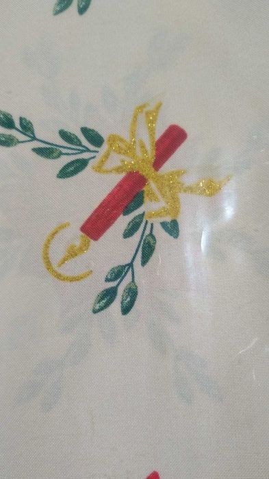 Toalha de mesa de Natal estampada, tamanho 150*200, linda na sua mesa.