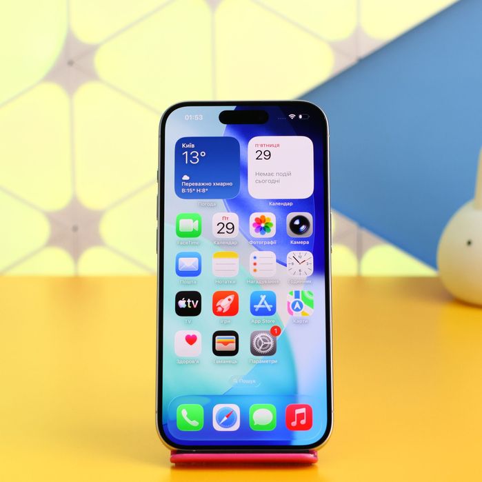 Смартфон Apple iPhone 15 Pro 128GB White (166467) Б/У З ГАРАНТІЄЮ