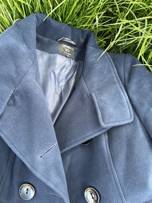 Śliczny płaszcz granatowy