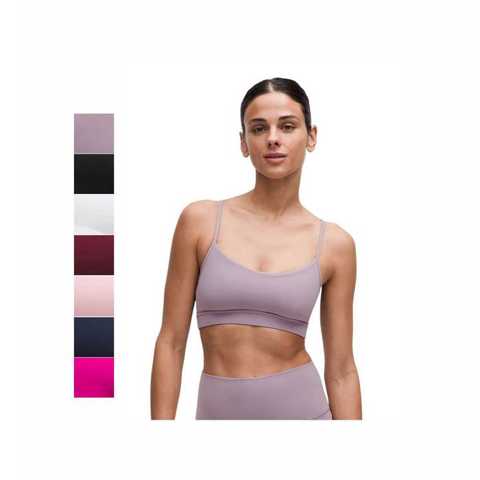 Топ спортивний Lululemon Flow Y Bra Nulu Light Support Lotus Lavender \ Black \ White \ Burgundy Bay \ True Navy \ Pink Flare