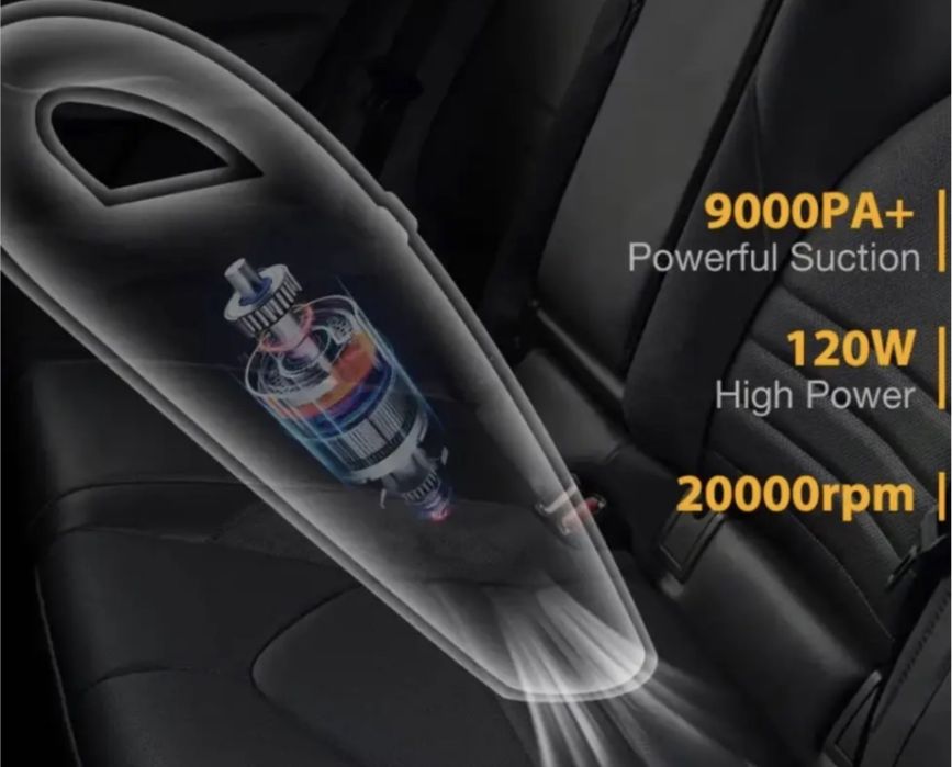 Автомобільний пилосос Rundong R-6053 — 12V