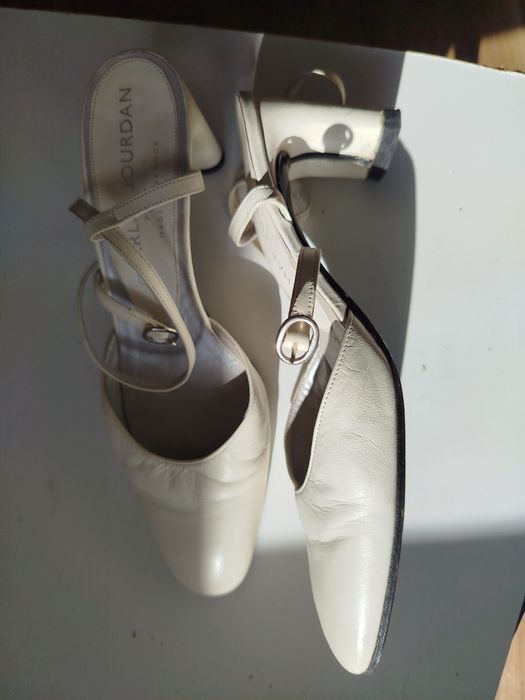 Туфли свадебные выпускные босоножки закрытый носок натур кожа 35 разм