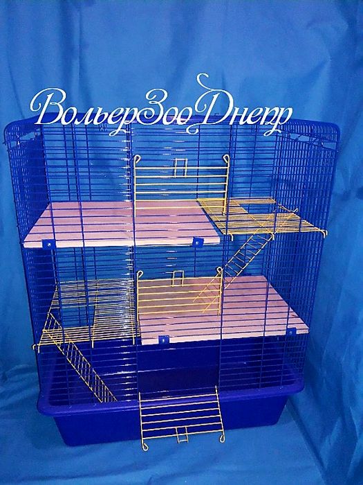 Клетка для грызунов 80х45х107 3-уровневая Шиншилла-80 краска