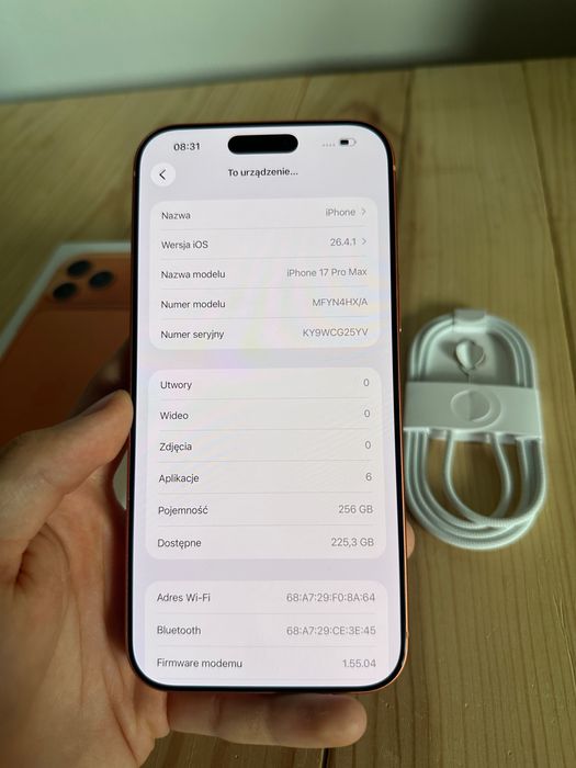 NOWY iPhone 17 Pro Max Pomarańczowy