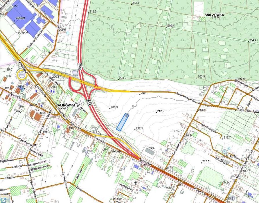 Działka inwestycyjna przy S17 – Świdnik, Kolonia Krępiec, 7555 m² - Widok 2