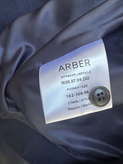 Męski granatowy garnitur Arber