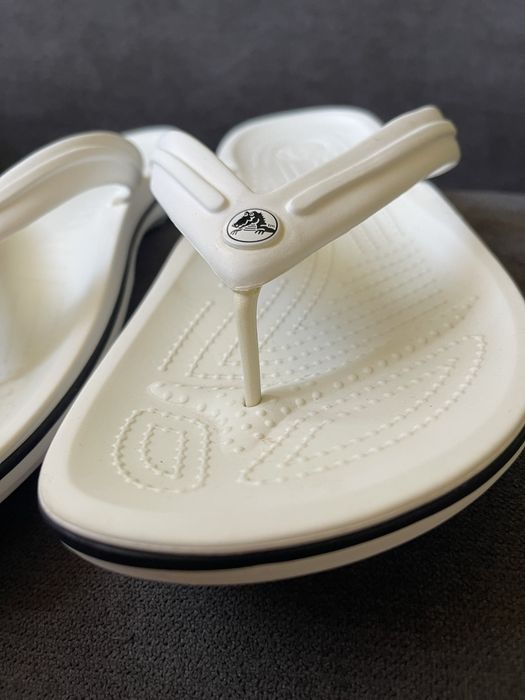В'єтнамки тапочки Crocs Crocband Flip white р. 45-46 M11(30 см)