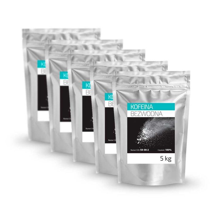 Kofeina Bezwodna 5kg biały puch