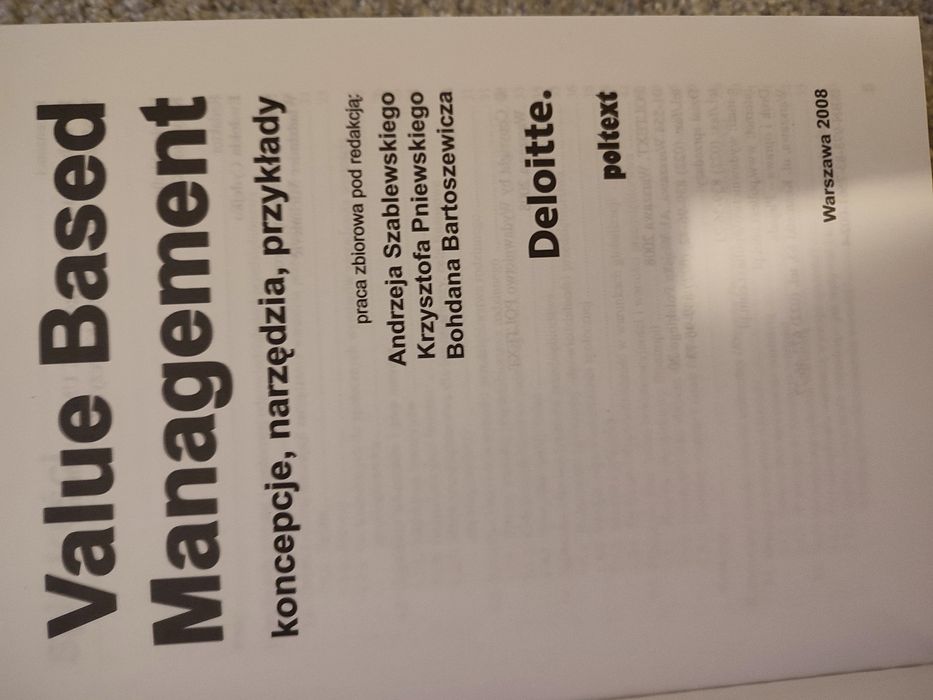 Value Base Management koncepcja, narzędzia, przykłady