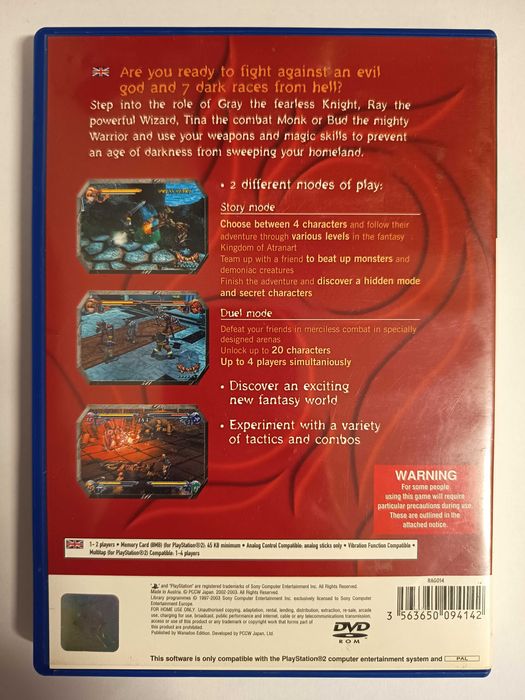 Raging Blades PS2 PlayStation 2 angielska komplet