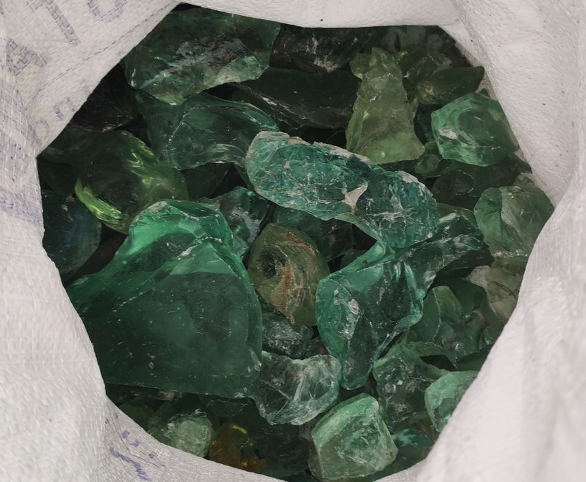 Ерклез эрклез кускове скло скляний камінь сітка для габіонів та декору