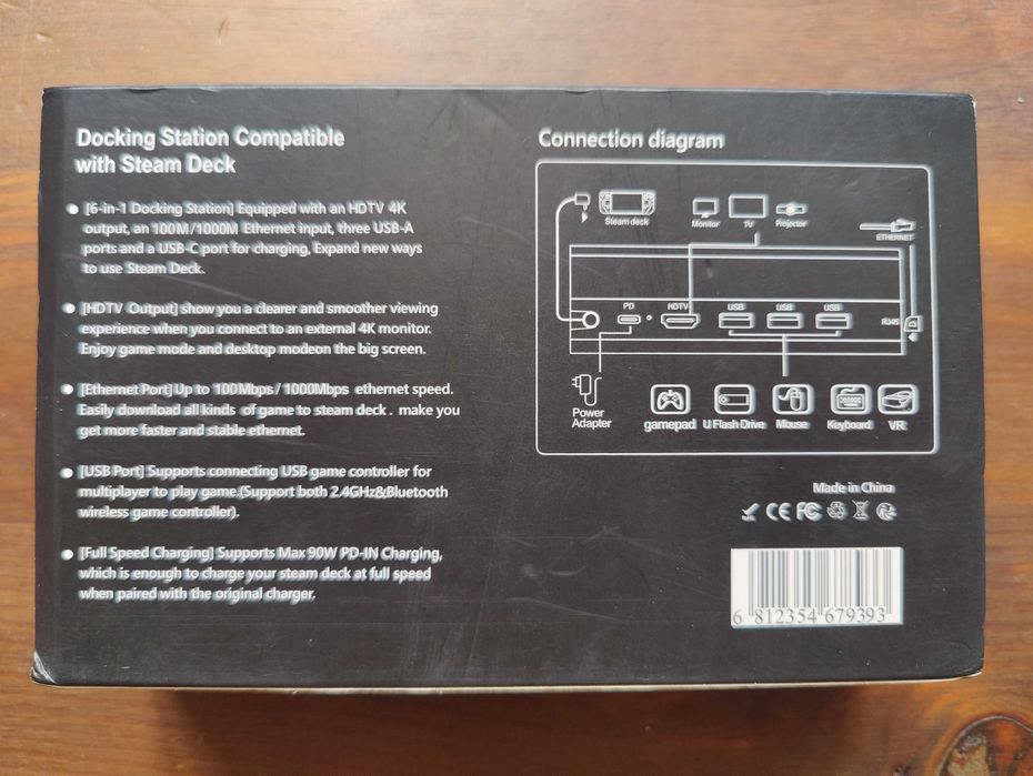 Docking station 6 em 1 para Steam Deck