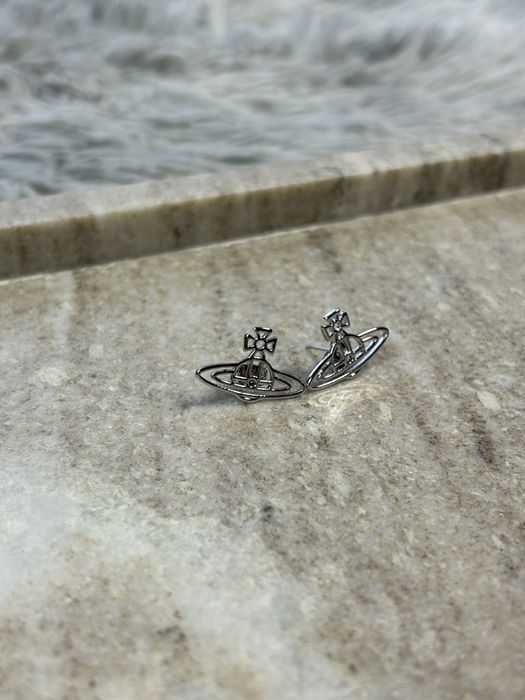 Vivienne Westwood Saturn Thin Lines Earrings сережки серьги вивиен