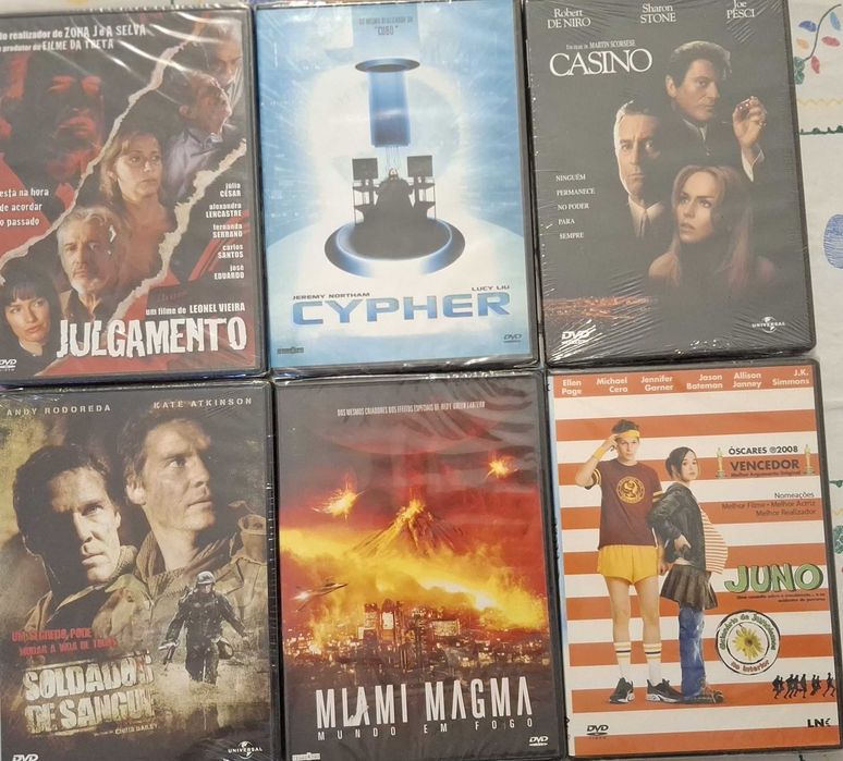 Filmes DVD (novos e selados) o preço indicado é por 1 DVD