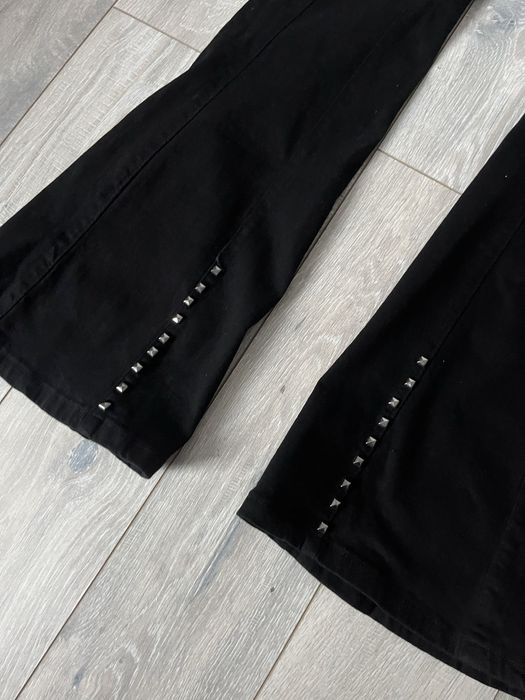 flared jeans штаны клеш джинси чорні