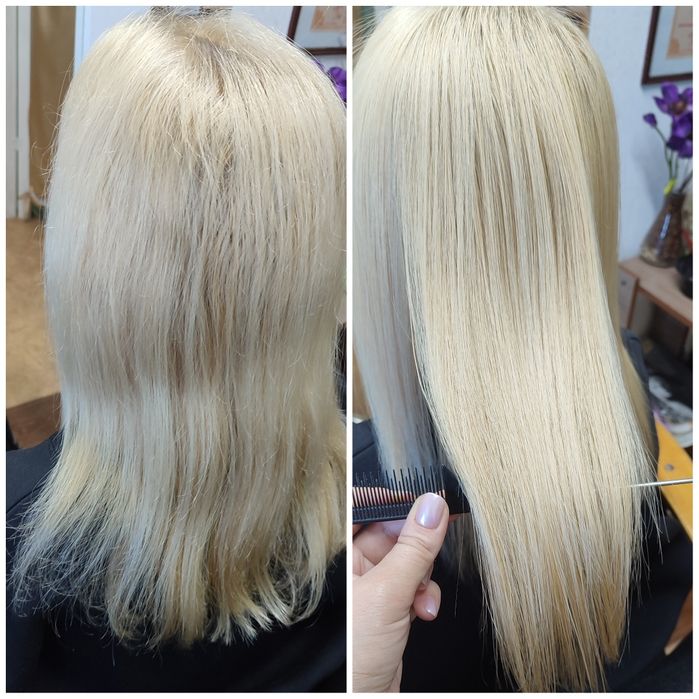 Кератинове вирівнювання, амінокислотне лікування волосся