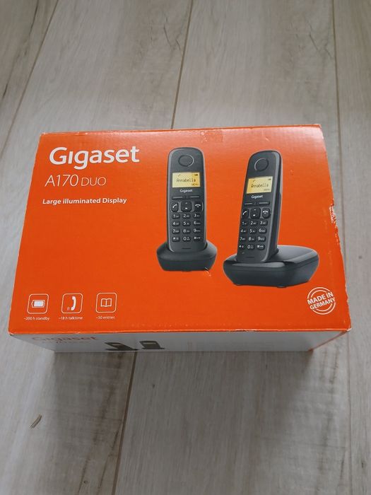 zestaw dwóch bezprzewodowych telefonów stacjonarnych Gigaset A170 Duo
