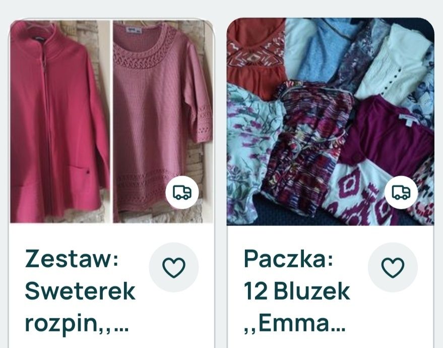 Paka: Bluzka+ZESTAW+PACZKA bluzek/46