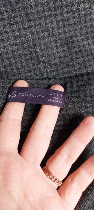 Spodnie Marks&Spencer 20/48 46 pepitka pas gumka strecz Wiskoza