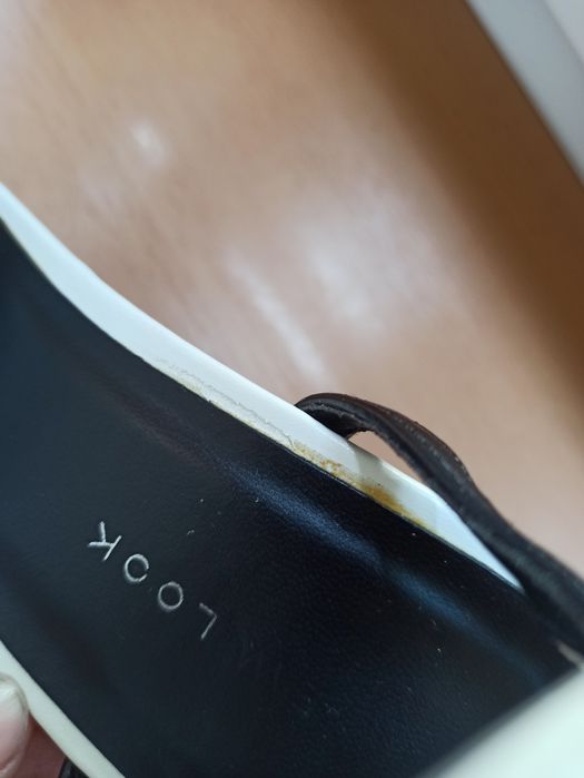 Sandały na szpilce New look biało czarne rozmiar 38