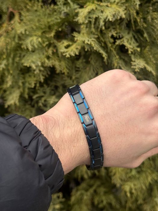 Браслет Lacoste Monogram чорний чоловічий браслет Лакост Лакоста