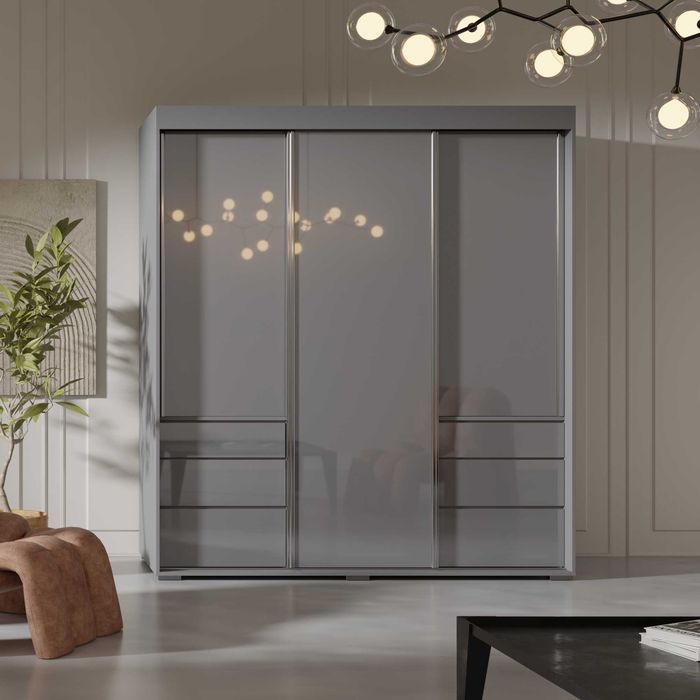 Szafa przesuwna Torino 3D 180 (lacobel) 6 wariantów [Darmowa Dostawa]