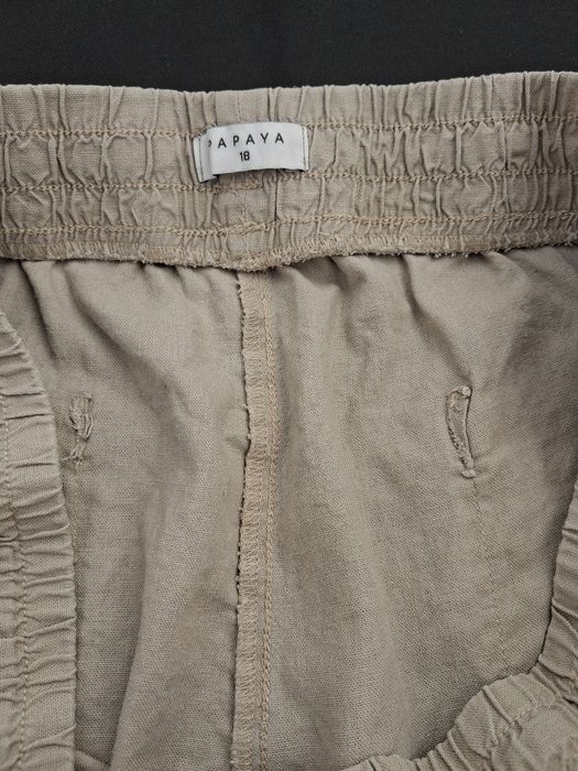 Spodnie lniane bojówki 46 3xl