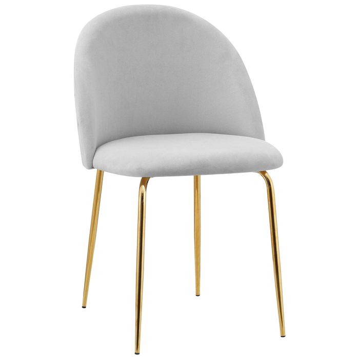 Krzesło welurowe FARGO GOLD VELVET szare
